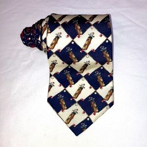 Tommy Hilfiger 100% men’s silk tie golf theme